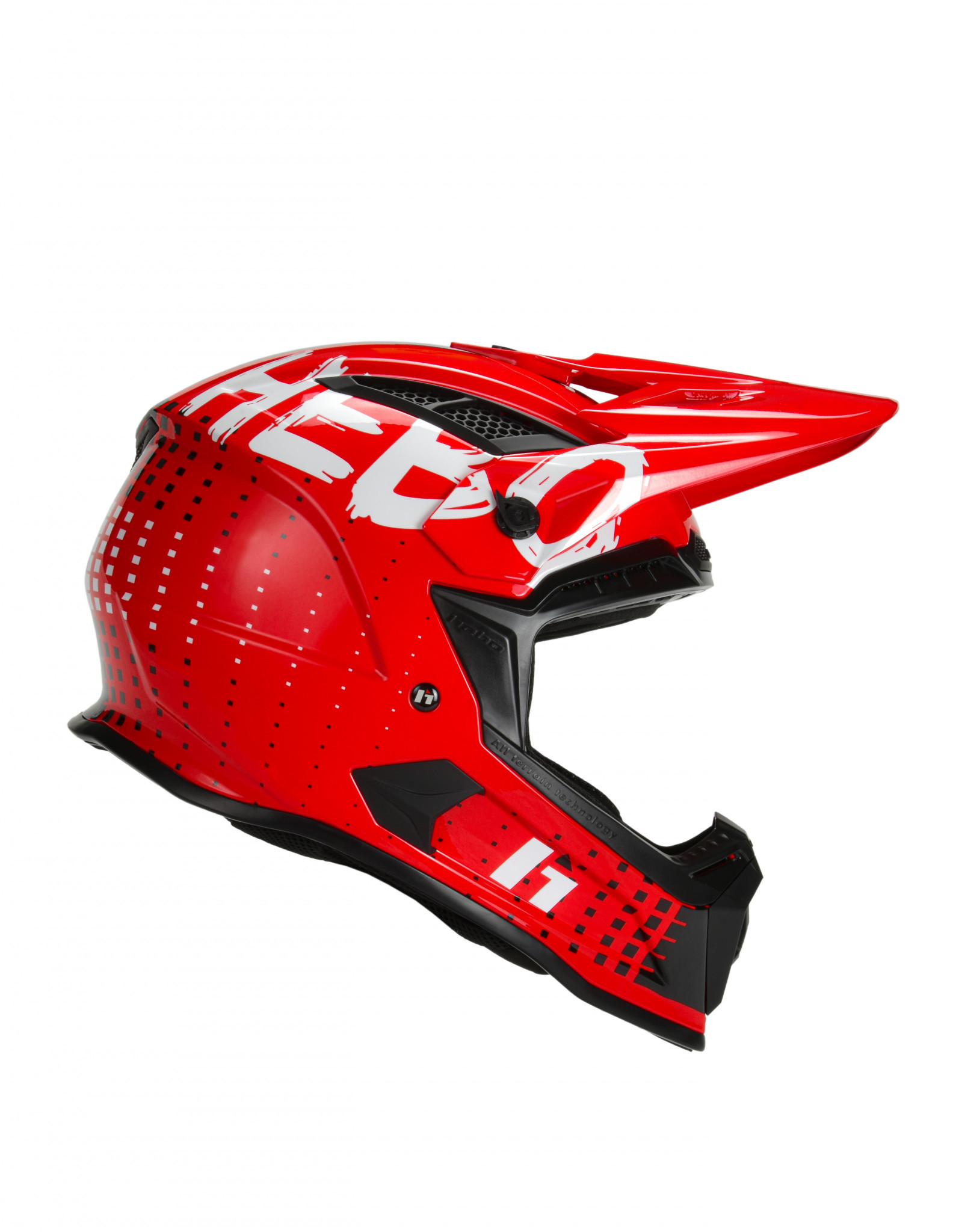 קסדת HEBO שטח HMX-P01 DOTS צבע אדום